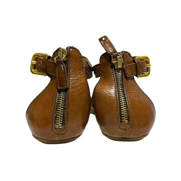 Prada Flat Gladiator Sandals, Brown Leather, Size 38.5 EU, with a Dust Bag - Picture 5 of 11